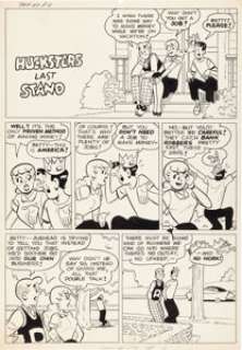 George Frese (Attributed) | Pep Comics #117 Complete 3-Page Story "Hucksters ( sic ) Last Stand" Original Art (Archie Comics, 1956). | Heritage