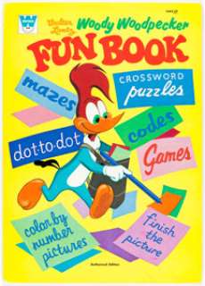Whitman Artist | Woody Woodpecker Fun Book Cover Original Art and File Copy (Whitman Publ., 1971). | Heritage