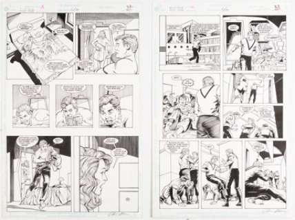 Swan, Curt - Curt Swan and Arne Starr Star Trek Annual #2 Story Page 30-31 Original Art (DC, 1991).... (Total: 2 Original Art)