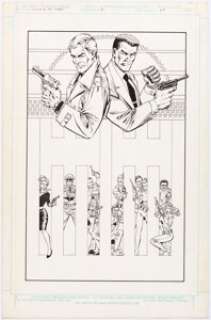 Pérez , George - George Pérez and Karl Kesel History of the DC Universe #2 Illustration Original Art (DC, 1987)....