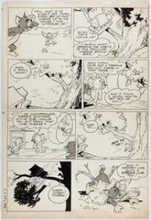 Eisenberg, Harvey | Harvey Eisenberg Our Gang with Tom & Jerry #59 Story Page 7 Original Art (Dell, 1949).... | Heritage