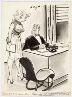 Wenzel, Bill | Bill Wenzel Gaze #6 February-1956 Single Panel Gag Illustration Original Art (Humorama, 1956).... | Heritage