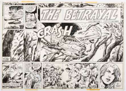 Ayers, Dick | Dick Ayers and Alfredo Alcala Kamandi, the Last Boy on Earth #48 Double-Spread Splash Pages 2 & 3 Original Art (DC... | Heritage