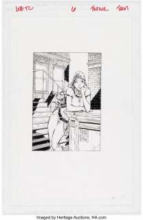 Turner, Michael | Michael Turner and Duy Truong (as D-Tron) 1996 Top Cow Witchblade #6 "Lisa Buzanis" Trading Card Illustration Orig... | Heritage