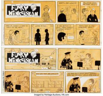 Batiuk, Tom - Tom Batiuk Funky Winkerbean Daily Comic Strips Original Art Group of 4 (Field Enterprises, 1980-84).... (Total: 4 Items)