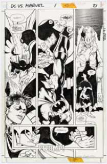 Jurgens, Dan | Dan Jurgens and Joe Rubinstein DC versus Marvel / Marvel versus DC #1 Story Page 21 Original Art (DC, 1996).... | Heritage