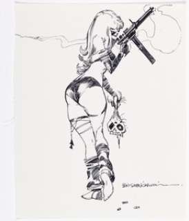 Sienkiewicz, Bill | Bill Sienkiewicz - Babe Sketch Original Art (undated).... | Heritage