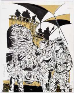 Corroney, Joe - Joe Corroney - Star Wars Jabba Illustration Original Art (1998)....