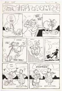 DC Artist - Craig Boldman (attributed) Sgt. Rock #345 The First Army Complete 1-Page Story Original Art (DC, 1980)....