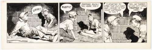 Godwin, Frank - Frank Godwin Rusty Riley Daily Comic Strip Original Art dated 11-12-56 (King Features Syndicate, 1956). ...