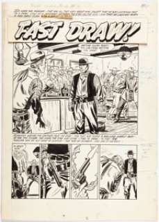 Hughes, Eugene | Eugene Hughes Real Adventure Comics #2 Unpublished Complete 5-Page Story Original Art (Stanley Morse, 1955).... (Total: 5 Original Art) | Heritage
