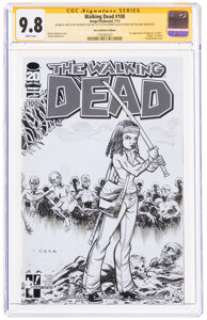 Case, Richard (Modern Age Comic Book Artist - Richard Case The Walking Dead #100 Hero Initiative Edition - Wraparound Sketch Cover Signature Series Original Art...
