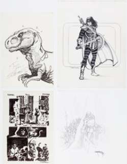 Niño, Alex - Alex Niño Steve Bissette, Frank Cirocco, and Others - Sketches and Other Original Art Group of 10 (various dates).... (Total: 10 Original Art)