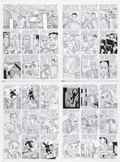 Ditko, Steve | Steve Ditko Ate Tea N:18 #18 Complete 8-Page Story Original Art (Robin Snyder and Steve Ditko, 2013).... (Total: 8 Original Art) | Heritage