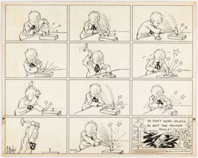 Percy Crosby | Skippy Sunday Comic Strip Original Art dated 12-22-1935 (King Features Syndicate, 1935).... | Heritage