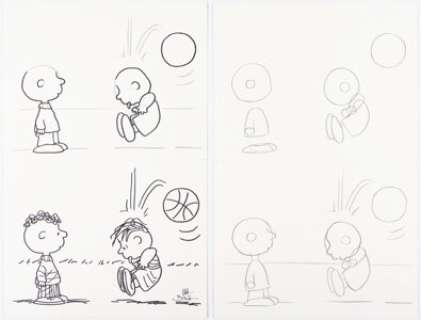 Matt Busch - How to Draw Peanuts Instructional Illustration Original Art Group of 2 (Troll Comm., 1999). (Total: 2 Original Art)