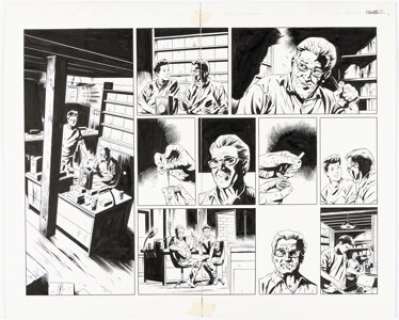 Rick Magyar [Neil Edwards printed blue lines] - Amazing Spider-Man: The Movie #1 Double Page Spread 13-14 Original Art (Marvel, 2012).