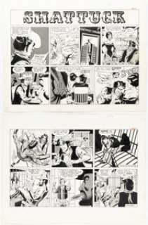 Dave Cockrum And Jack Abel/Wally Wood Studio | Shattuck #W26A and #W26B Comic Strip Original Art Group of 2 (Armed Forces Diamond Sales, 1972). (Total: 2 Original Art) | Heritage
