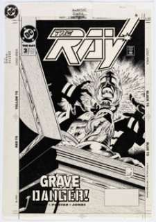 Joe Quesada and Howard Porter The Ray #3 Cover Original Art (DC, 1994).