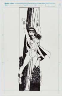 George Pérez - Phantom Lady Pin-Up Illustration Original Art (2002). | Heritage