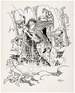 Adrian Gonzales - All Star Squadron Specialty Illustration Original Art (undated).