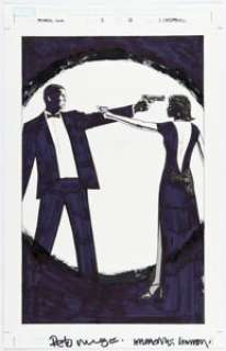 Laurence Campbell Deadpool Pulp #2 Splash Page 2 Original Art (Marvel, 2010).