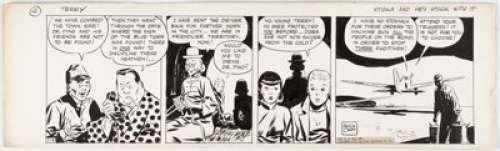 Milton Caniff Terry and the Pirates Daily Comic Strip Original Art dated 1-2-41 (Chicago Tribune, 1941). | Heritage