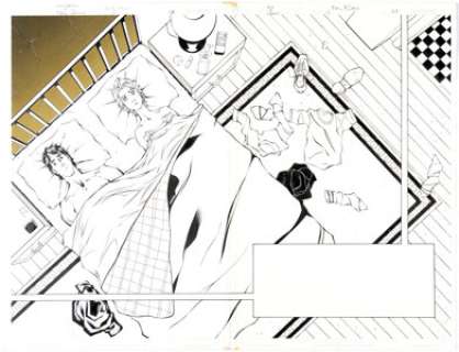 Alé Garza and Mark Irwin Ball and Chain #4 Double Splash Pages 2-3 Original Art (DC/Homage, 2000).