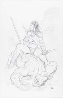 Frank Cho - Dejah Thoris Illustration Original Art (undated). | Heritage
