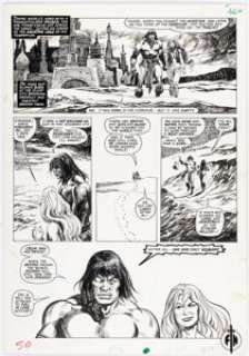 John Buscema and Alfredo Alcala The Savage Sword of Conan #20 Story Page 46 Original Art (Marvel, 1977). | Heritage