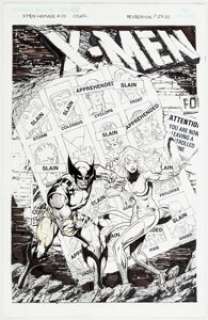 Anthony Castrillo The X-Men #141 "Days of Future Past" Cover Homage Illustration Original Art (2010). | Heritage