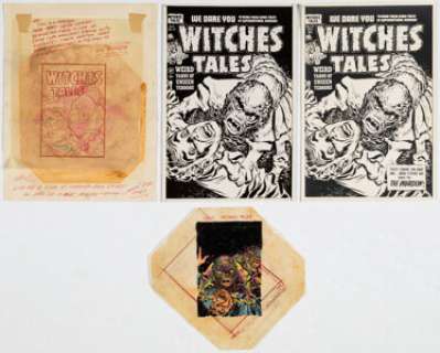 Warren Kremer Witches Tales #21 Cover Preliminary Original Art Group of 2 (Harvey, 1953). (Total: 2 Original Art) | Heritage