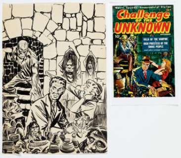 Warren Kremer Challenge of the Unknown #6 Cover Preliminary Original Art (Ace Magazines, 1950). | Heritage