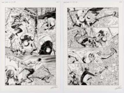 Guy Davis B.P.R.D.: Garden of Souls #5 Abe Sapien Story Pages 8-9 Original Art (July, 2007). (Total: 2 Original Art)