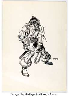 Gil Kane Woweekazowie #4 Blackmark Back Cover Original Art (Peter Iro, 1978). | Heritage