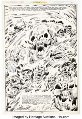 Don Perlin Ghost Rider #47 Splash Page 16 Original Art (Marvel, 1980). | Heritage