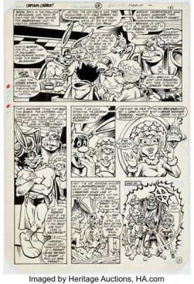 Stan Goldberg and Tom Ziuko Captain Carrot and His Amazing Zoo Crew #13 Story Page 13 Original Art (DC, 1983).
