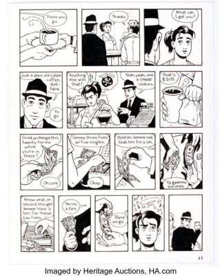 Jason Lutes Jar of Fools Part 1 Story Page 43 Original Art (Penny Dreadful Press, 1994).