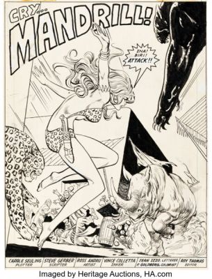 Ross Andru and Vince Colletta Shanna, the She-Devil #4 Splash Page 1 Original Art (Marvel, 1973). | Heritage