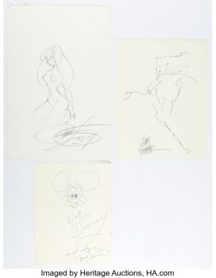 Jules Feiffer, Phil Foglio, and Tom Savini - Sketches Original Art Group of 3 (c. 2000s). (Total: 3 Original Art)