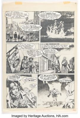 Leo Durañona Eerie #93 "Honor and Blood" Story Page 6 Original Art (Warren, 1978). | Heritage
