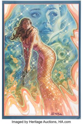 Steve Rude - Pat Savage from Doc Savage Signed Poster (DC/Steve.Rude.com, 2020 | Heritage