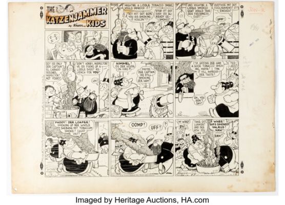 Harold Knerr The Katzenjammer Kids Sunday Comic Strip Original Art dated 1-2-49 (King Features Syndicate, 1949). | Heritage