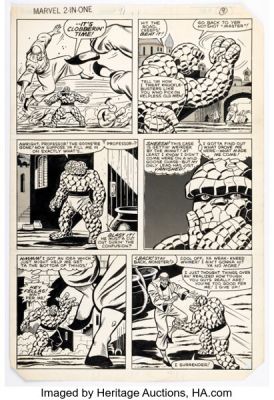 Ron Wilson and Jon D’Agostino Marvel Two-in-One #91 The Thing Story Page 9 Original Art (Marvel, 1982). | Heritage