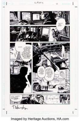 Tommy Lee Edwards The Matrix Comics: 20th Anniversary Edition "An Easy One" Story Page 2 Original Art (Burlyman Entertainment, 2019).