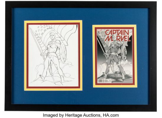 Pasqual Ferry Captain Marvel #6 Carol Danvers Variant Cover Original Art (Marvel, 2016). | Heritage