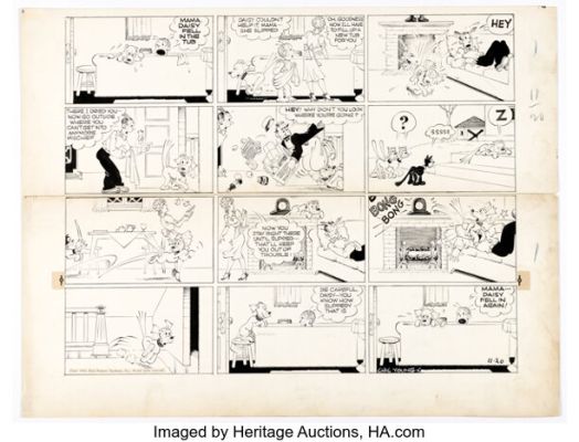 Chic Young Blondie Sunday Comic Strip Original Art dated 11-20-38 (King Features Syndicate, 1938). | Heritage
