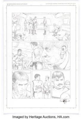 Doug Wheatley Star Wars: Empire #12 "Darklighter" Part 3 Story Page 4 Original Art (Dark Horse, 2003).
