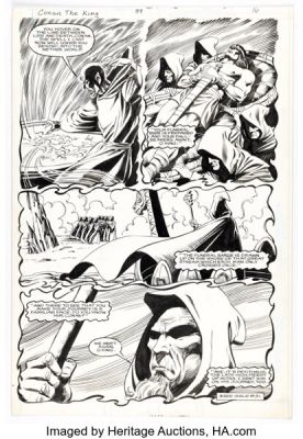 Judith Hunt, Mike Manley, and Art Nichols Conan the King #39 Story Page 16 Original Art (Marvel, 1987).