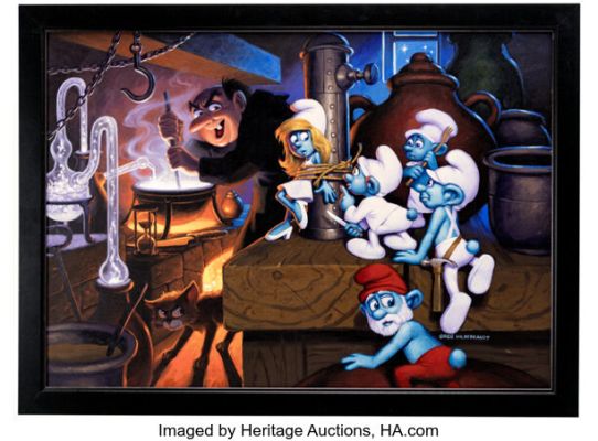 Greg Hildebrandt The Smurfs Poster Painting Original Art (Papercutz, 2015). | Heritage